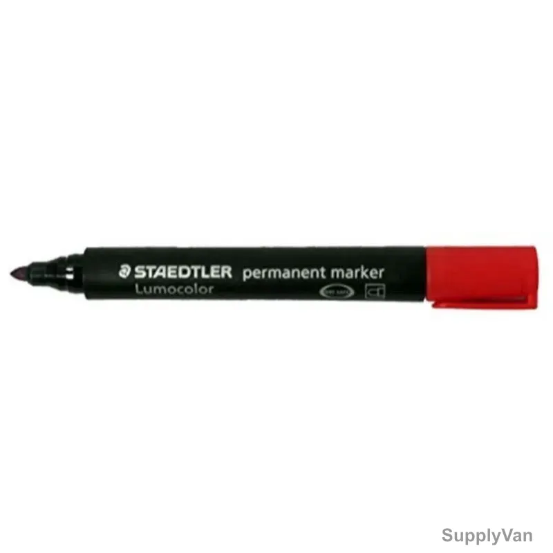 Staedtler Lumocolor Permanent Marker, ST-352-02, 2.0MM Tip Size, Red, 10 Pcs/Pack