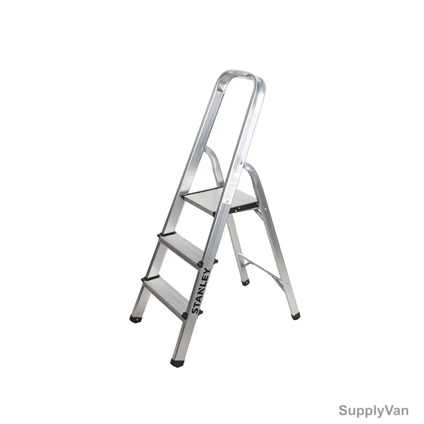 Stanley Step Ladder, SXLDAL-003, Aluminium, 3 Steps, 150 Kg Loading Capacity