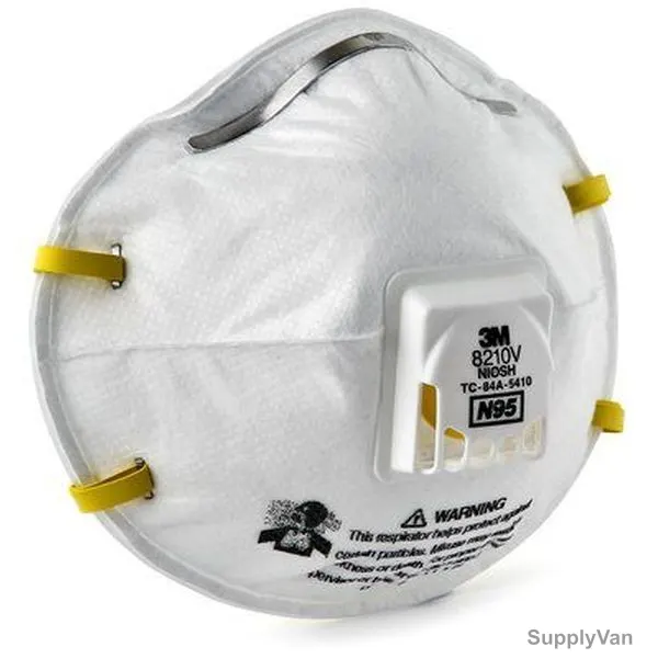 3M Particulate Respirator, 3M8210V, Respirator N95, White — image 1