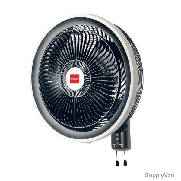 Novex Wall Fan, NV-WF18-BLK, Plastic/Metal, 70W, 1400 RPM, 3 Blade, 18 Inch, Black/White — image 1