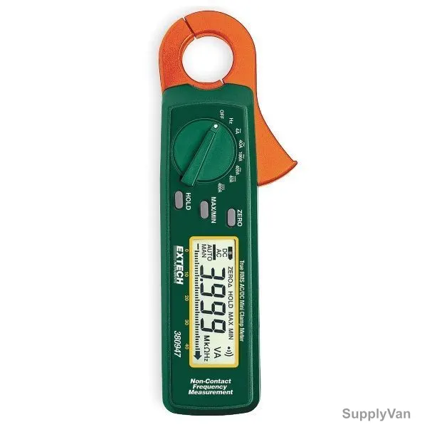 Extech Clamp On Digital Clamp Meter, 380947, 15/16 Inch
