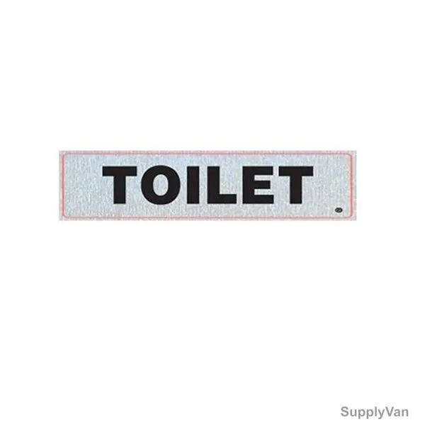Fis Horizontal Sticker, TOILET, 17 x 4CM, Black/White