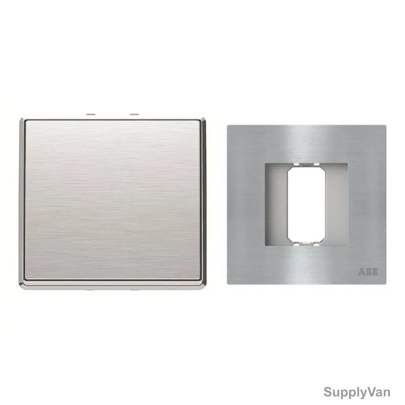 ABB Electrical Switch With Rocker Frame, AMD11044-DU+AMD5044-DU, Millenium, 1 Gang, 1 Way, 20A, Dune Sand — image 1