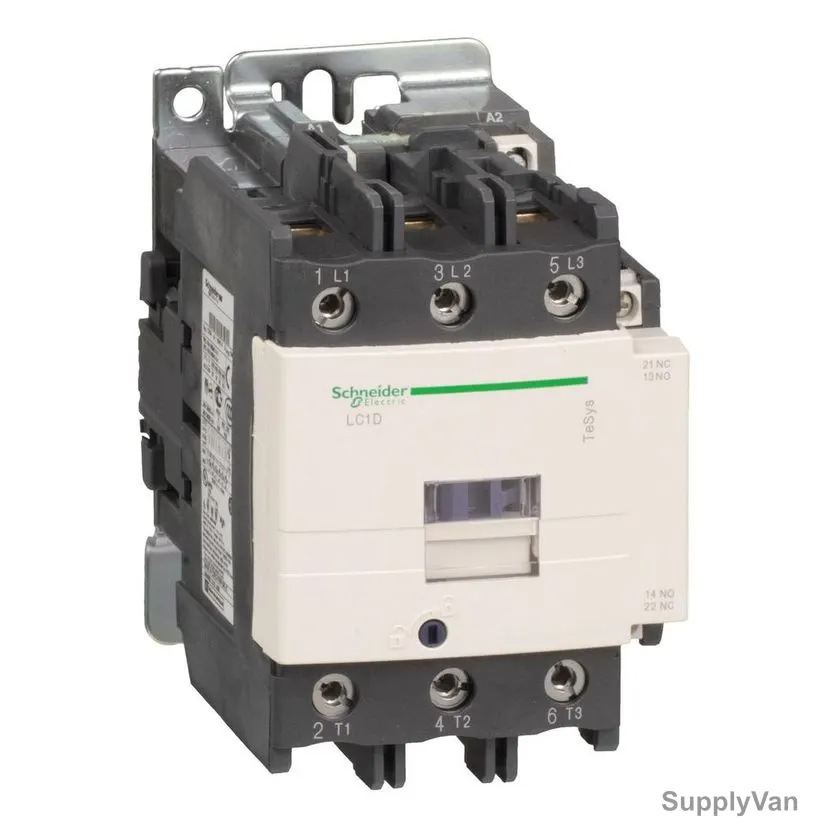 Schneider Electric Contactor, LC1D80M7, 220VAC, 3 Pole, 3 NO, 80A