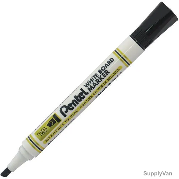 Pentel White Board Marker, PE-MW86-A, 1.8-4.5MM, Black, 12 Pcs/Pack