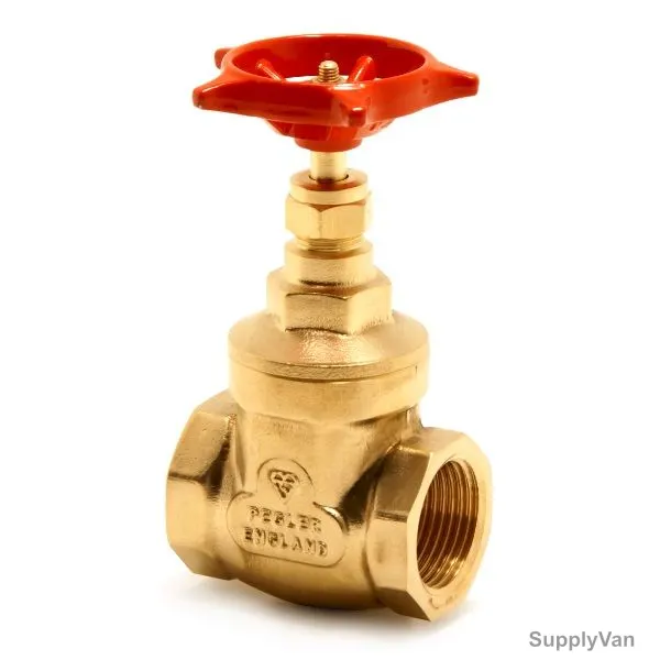 Pegler Full Bore Gate Valve with lock Shield, BS 5154 PN20 Series B, 1068, 1 Inch, Brass