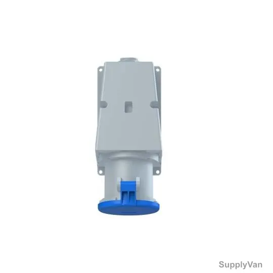 Abb Wall Mounted Socket Outlet, 263RS6, 200-250V, IP44, 63A, 2P+E, Blue