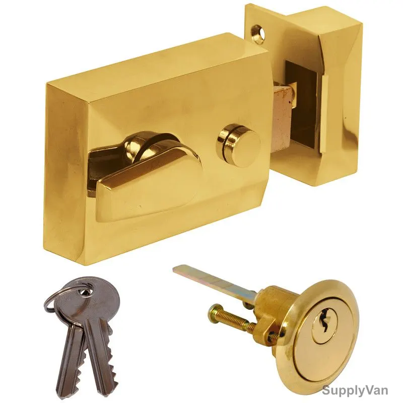 Tuf-Fix Door Knight Latch, NL5645SG, Satin Brass Plated, 60MM, Gold