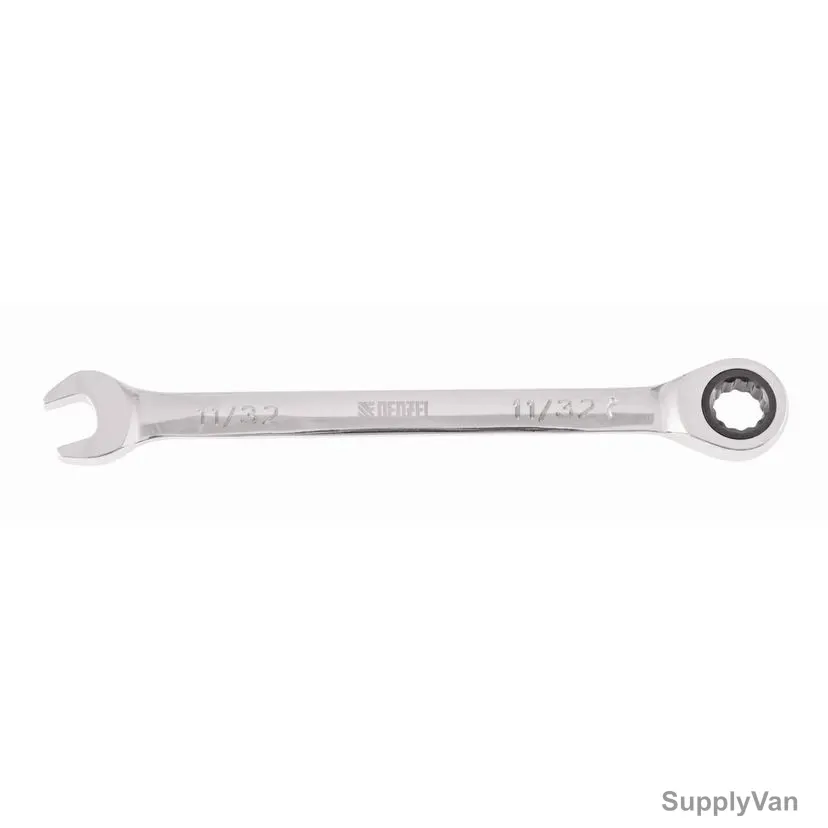 Denzel Combination Ratcheting Wrench, 7714821, SAE, 12 Point, 11/32 Inch