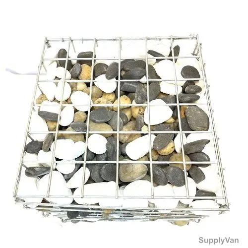 Admax Welded Gabion Basket With Outdoor Spiral, ADG505050550, Galvanized Steel, 500MM Length x 500MM Width, 5MM Wire Dia