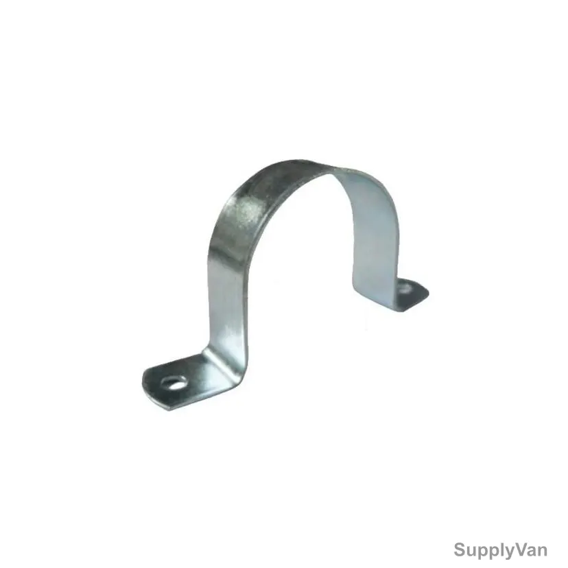 U-Strap Saddle Clamp, SS-316, Stainless Steel, 2 Inch, Silver — image 1