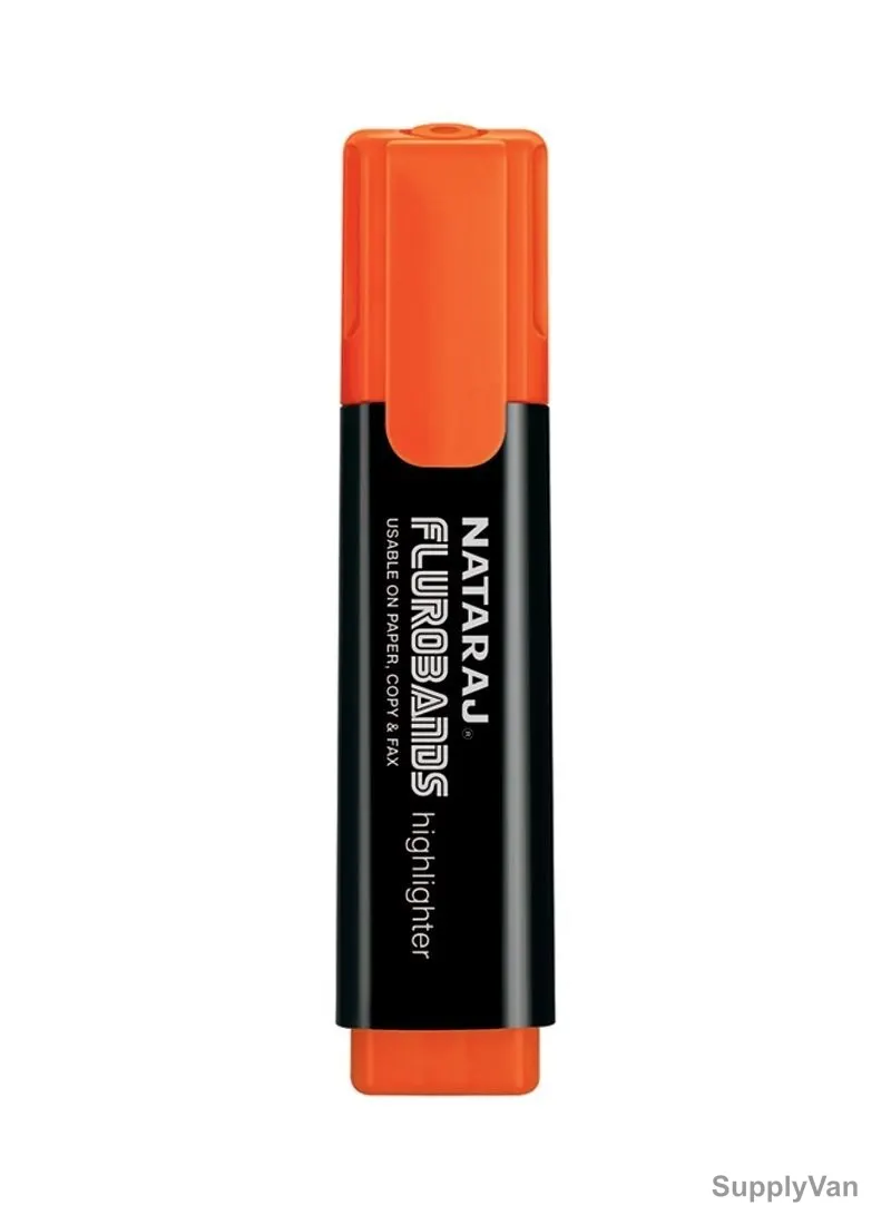 Nataraj Flurobands Highlighter, HP210806003, 2.5MM, Orange