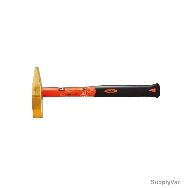 Clarke Brass Chipping Hammer, BCH16FC, Fibre Handle, 16 Oz