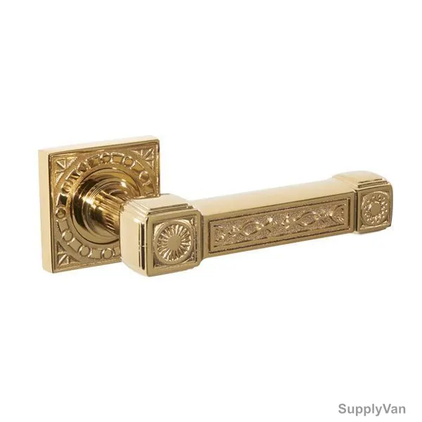 Doganlar Door Handle, Ramsey, Zinc, Gold Plated