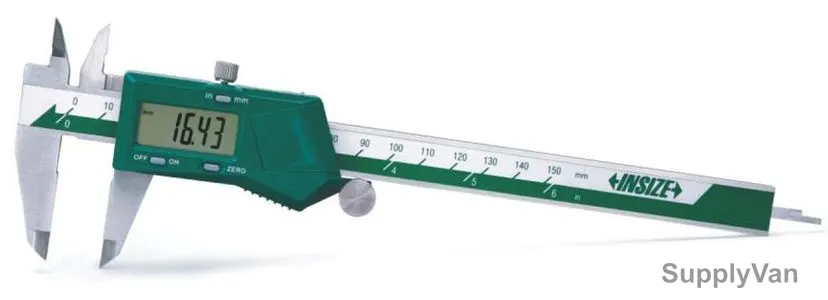 Insize Digital Caliper, ISZ-1108-150, 0-150MM, Green — image 1