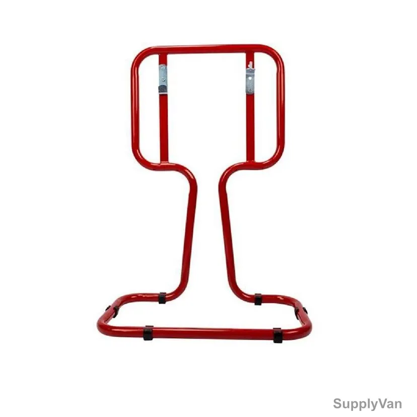 Double Fire Extinguisher Stand, 750MM Height, 300MM Base Depth x 520MM Base Length, Red