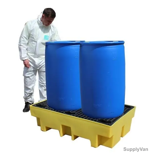 Empteezy Spill Pallet, BP2, Plastic, 240 Liters, Yellow