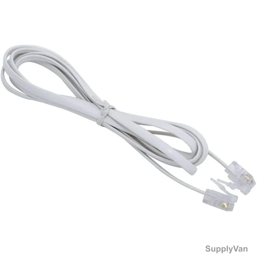 Hightech Telephone Patch Cord, Rj45, 1.5 Mtrs, White — image 1