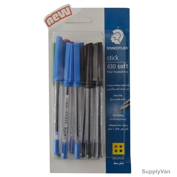 Staedtler Ball Point Pen Set, ST-430M-SBK15, 1.0.MM Tip, Assorted Colors, 15 Pcs/Set