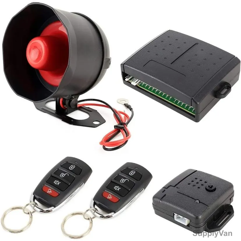 Remote Control Car Alarm System, Plastic/Metal, 15W, Black, 5 Pcs/Kit