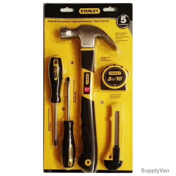 Stanley Tools Set, 70-883, Black and Yellow, 5PCS