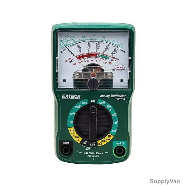 Extech Mini Analog Multimeter, 38073A, 300V