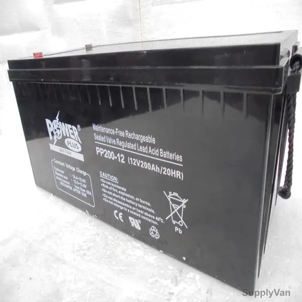 Powerplus Lead Acid Battery, PP200-12, 12V, 200Ah/20Hr