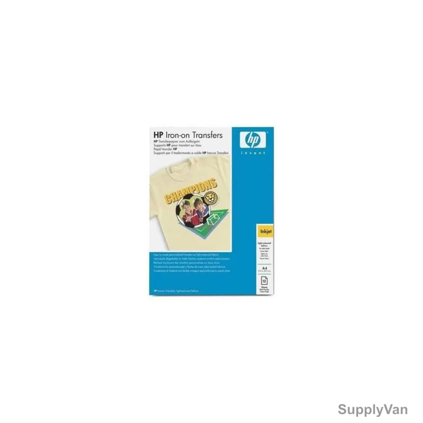 HP Iron-on Transfers Art Paper, C6050A, A4, 210 x 297MM, White, 12 Pcs/Pack