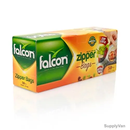 Falcon Freezer Zipper Bag, MPLZB001, 18CM Width x 21CM Length, 1200 Pcs/Carton — image 1