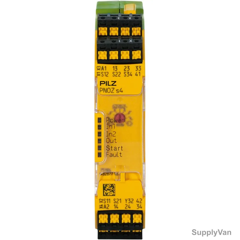 Pilz Emergency Stop Safety Relay, 751104, PNOZ s4, 3 NO, 1 NC, 24VDC, 6A