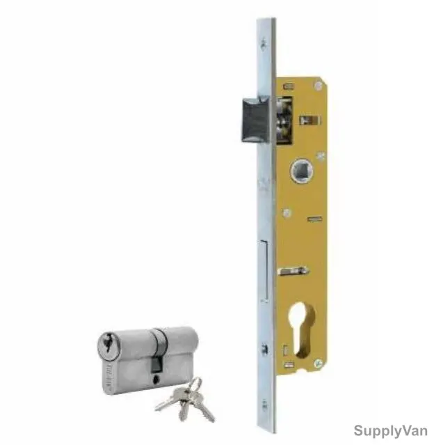 Tuf-Fix Mortise Door Lock, 11T103-ALU, Chrome Plated Steel, 20 x 85MM, Yellow — image 1