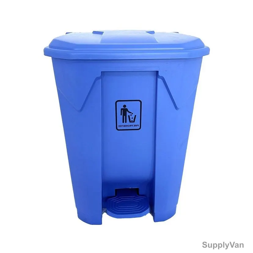Akc Garbage Bin With Pedal, CHGC05B-68, Plastic, 68 Ltrs, Blue