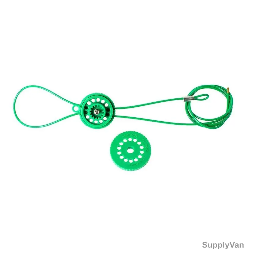 Loto-Lok Kab-O-Lok Cable Lockout Set, CL-KBLK-G2-ST, 2 Mtrs, Green, 3 Pcs/Set — image 1