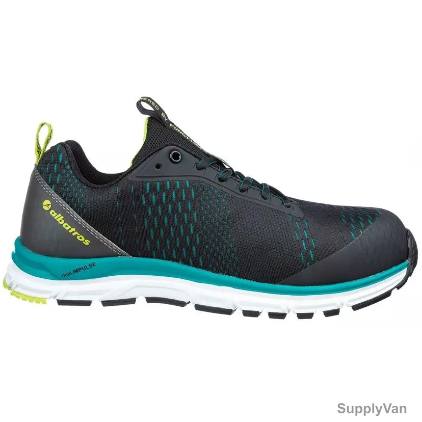 Albatros AER55 Impulse Low Ankle Safety Shoes, 647500, S1P-ESD-HRO-SRA, Size40, Black/Blue