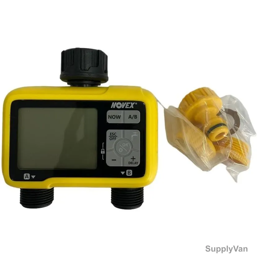 Novex Digital Hose Watering Timer With LCD Display, NWT-006, Yellow — image 1