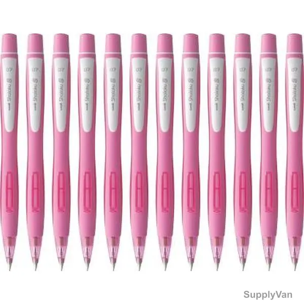 Uni-Ball Shalaku S Mechanical Pencil, M7-228-PK, 0.7MM Tip Size, Pink, 12 Pcs/Pack