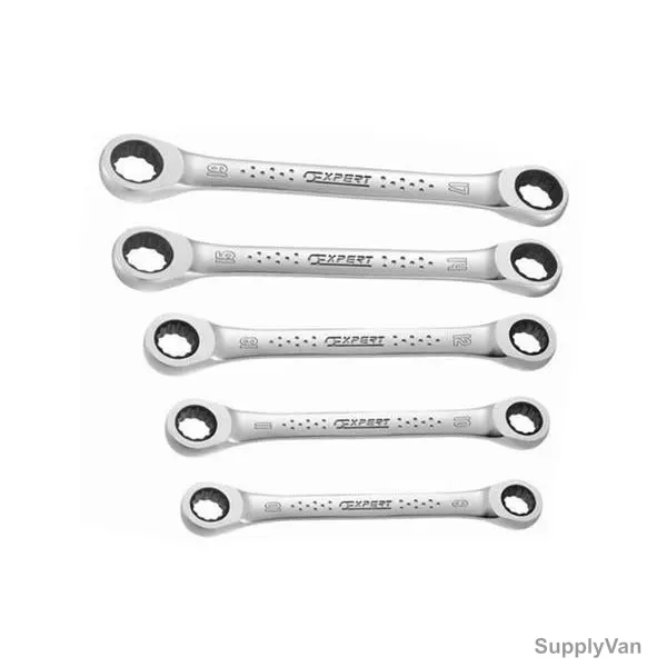 Expert Ratchet Ring Wrench Set, E111103, 5PCS