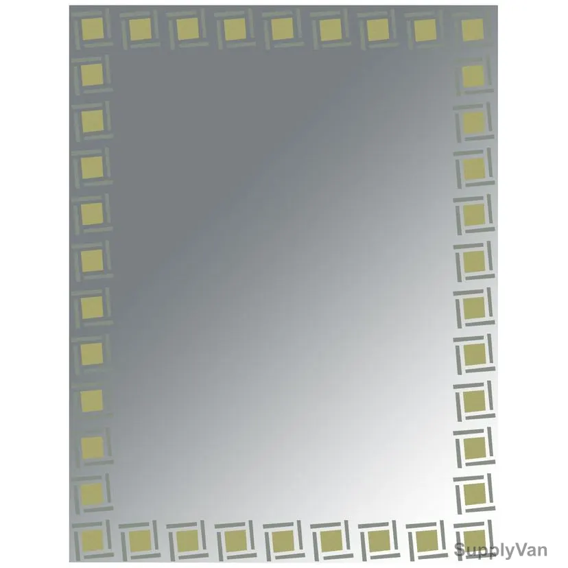 Argent Crystal Simple Mirror, YJ-1252H, Rectangular