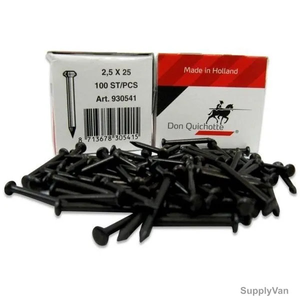 Don Quichotte Nail, SHGT-FN-DQ25, Carbon Steel, 25MM, Black, PK100