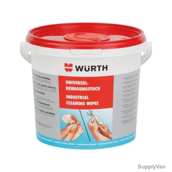 Wurth Universal Cleaning Cloth, 27CM Width x 32CM Length, Orange, 90 Pcs/Pack — image 1