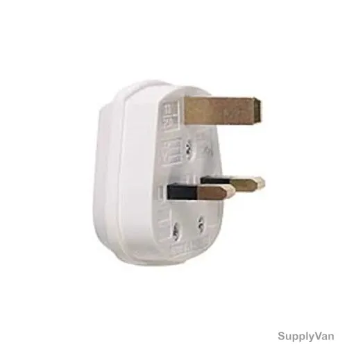 Volex Fuse Plug, V1307+VX0042, Plastic, 13/15A, White, 2 Pcs/Pack