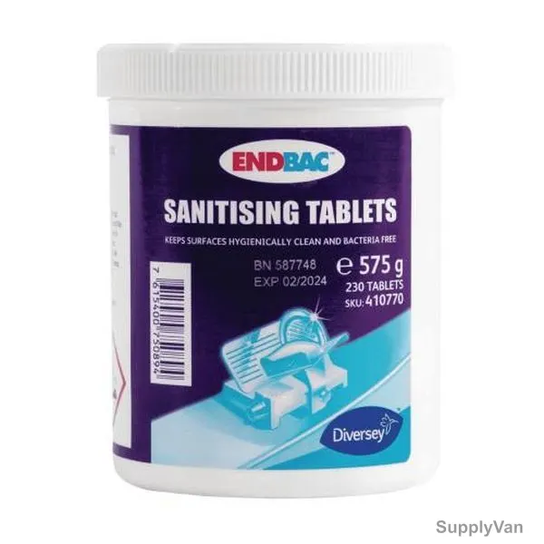 Endbac Sanitising Tablets, 410770, 575GM, 230 Pcs/Pack