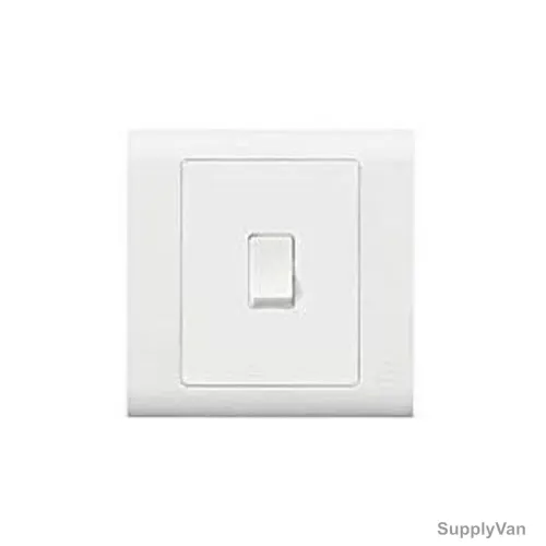 Mk Small Rocker Switch, MV4861WHI, Essential, Polycarbonate, 1 Gang, 2 Way, 10AX, White