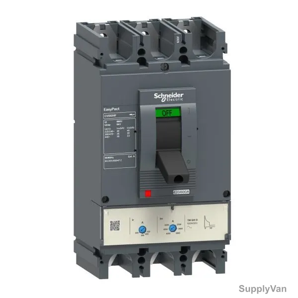 Schneider Electric Easypact CVS400F Circuit Breaker, LV540406, 3 Pole, 415VAC, 36kA