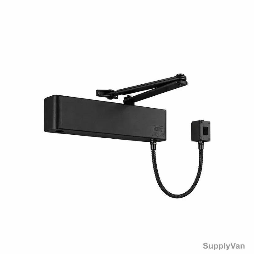 Dorfit Electro Magnetic Door Closer, DTML010-MB, Aluminium, 24VDC, Matt Black Finish