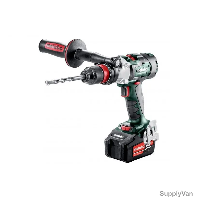 Metabo Cordless Hammer Drill With Plastic Case, SB-18-LTX-3-BL-Q-I, 602357650, 18V, 2 x 5.2Ah Battery