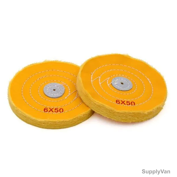 Apple Abrasives Buffing Wheel, 1525, 6 Inch, Yellow