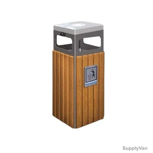 Akc Ashtray Trash Bin, RB09, Metal, 17.2 Ltrs, Brown