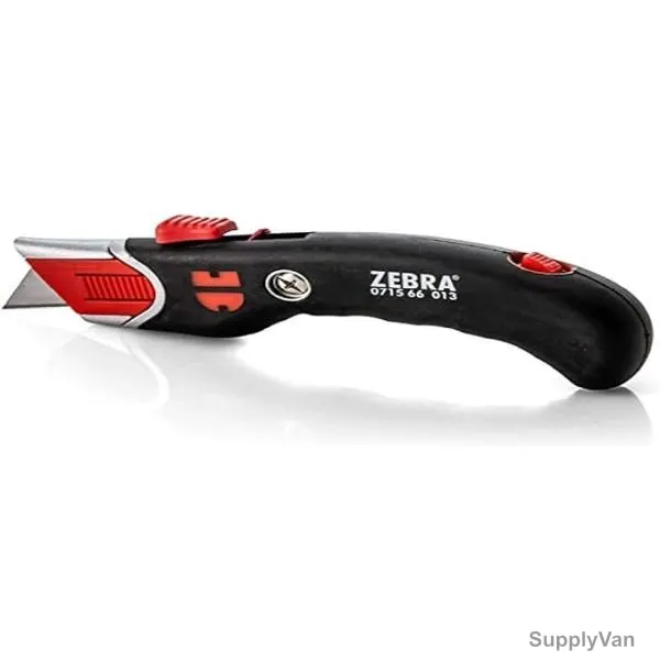 Wurth 2-Component Safety Knife, 071566013, Zebra, 170MM Length, Red/Black