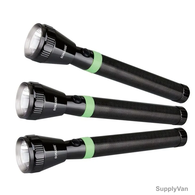 Sonashi Rechargeable LED Flashlight, SLT-2411, 3W, 400mAh, 3 Pcs/Pack